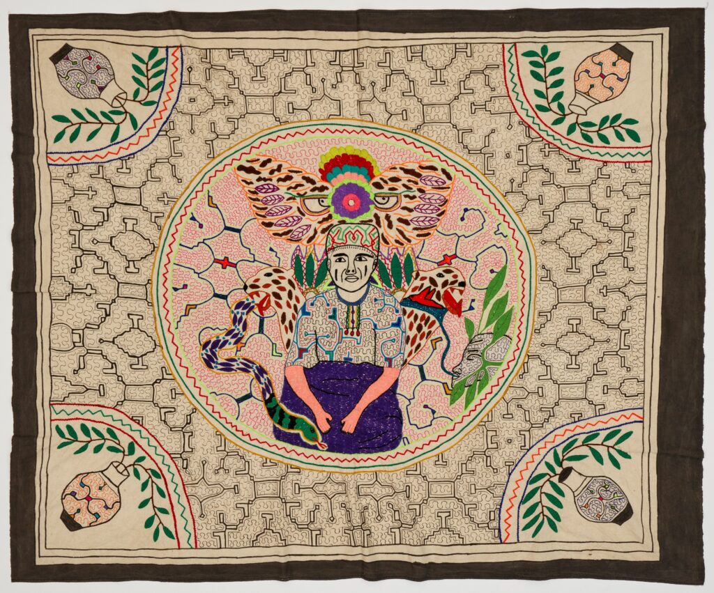 Isolina Tananta *Medicinal plants* Embroidery on fabric with natural dyes 113 x 117 cm 2021