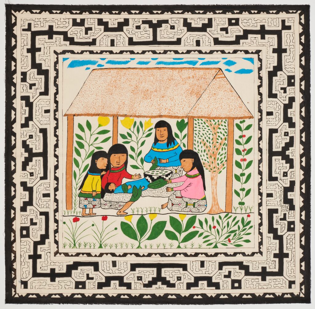 Priscila Vásquez *Healer Mothers* Acrylic painting on fabric 113 x 115 cm 2021